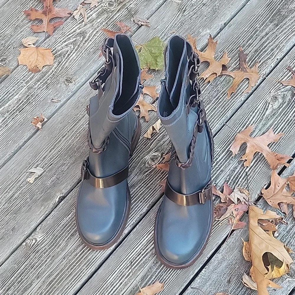 Free People Billie Buckle Moto Boot